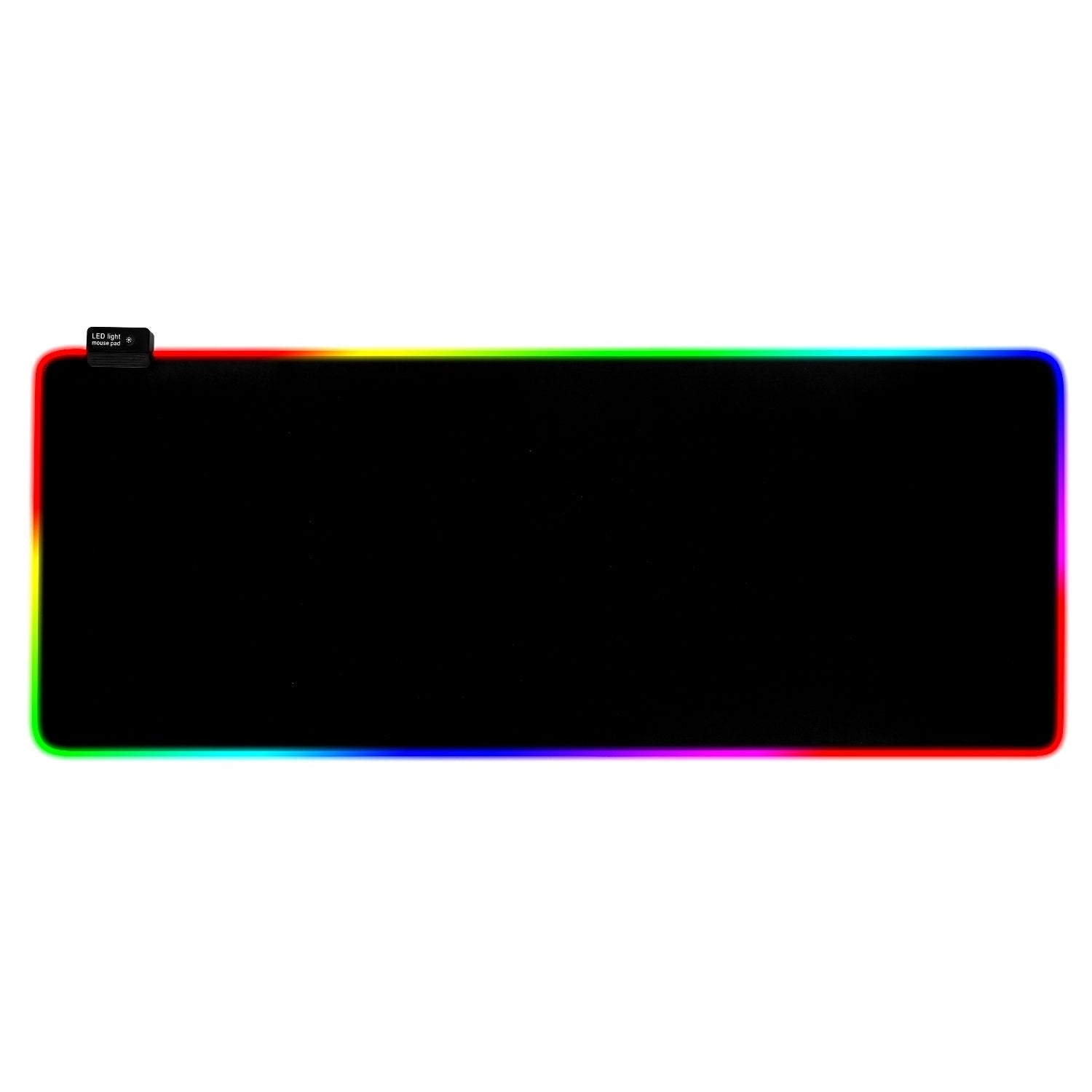 Large LED Gaming Mouse Pad RGB Computer Keyboard Mouse Mat w/ 10 Light Modes Non-Slip Rubber Base