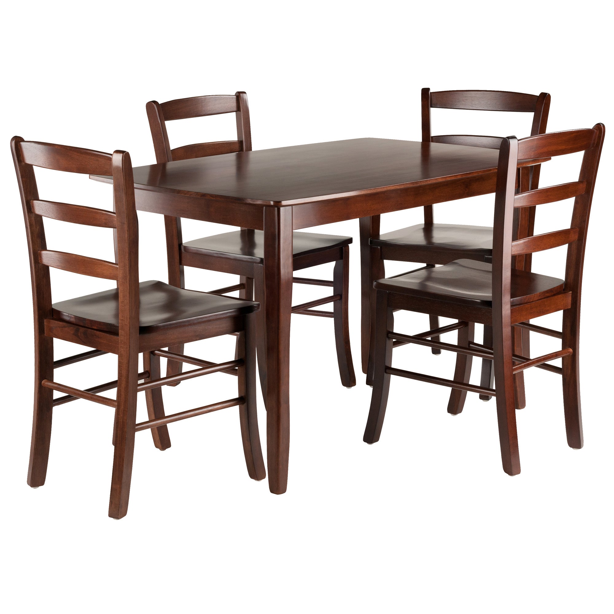 Inglewood 5-Pc Dining Table with Ladder-back Chairs; Natural