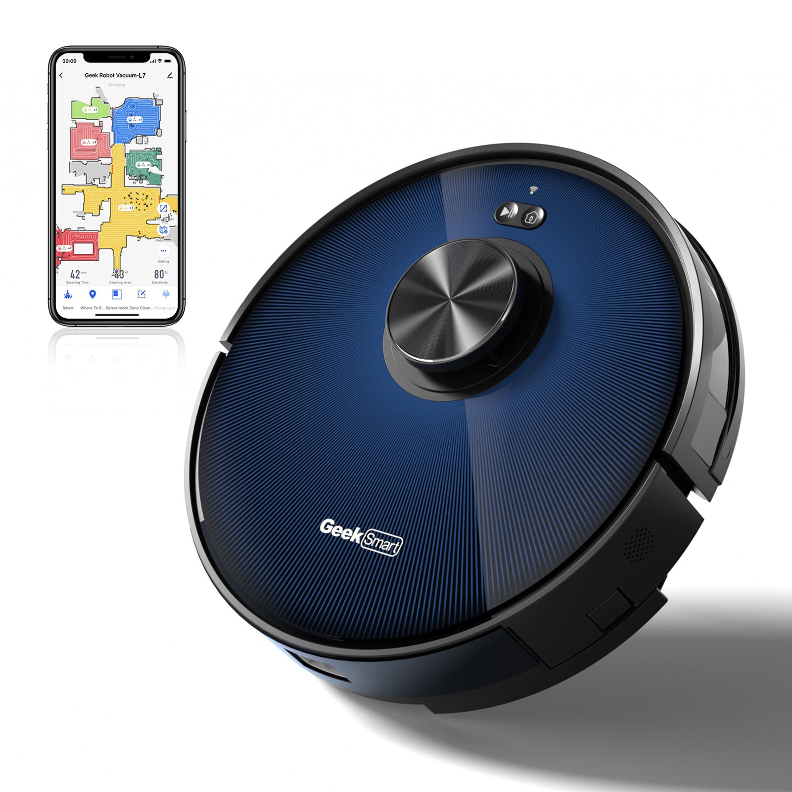 Geek Smart L7 Robot Vacuum Cleaner And Mop; LDS Navigation; Wi-Fi Connected APP; Selective Room Cleaning; MAX 2700 PA Suction; Ideal For Pets And Larger Home(Banned From Selling On Amazon)