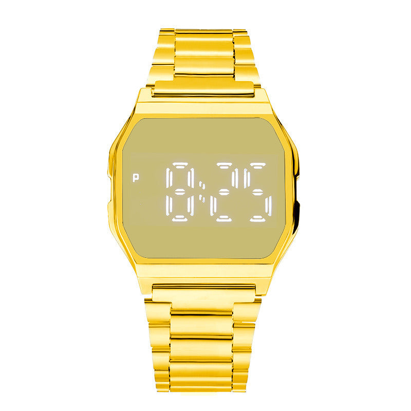 Metal Steel Band LED Square Electronic Watch Touch Watch