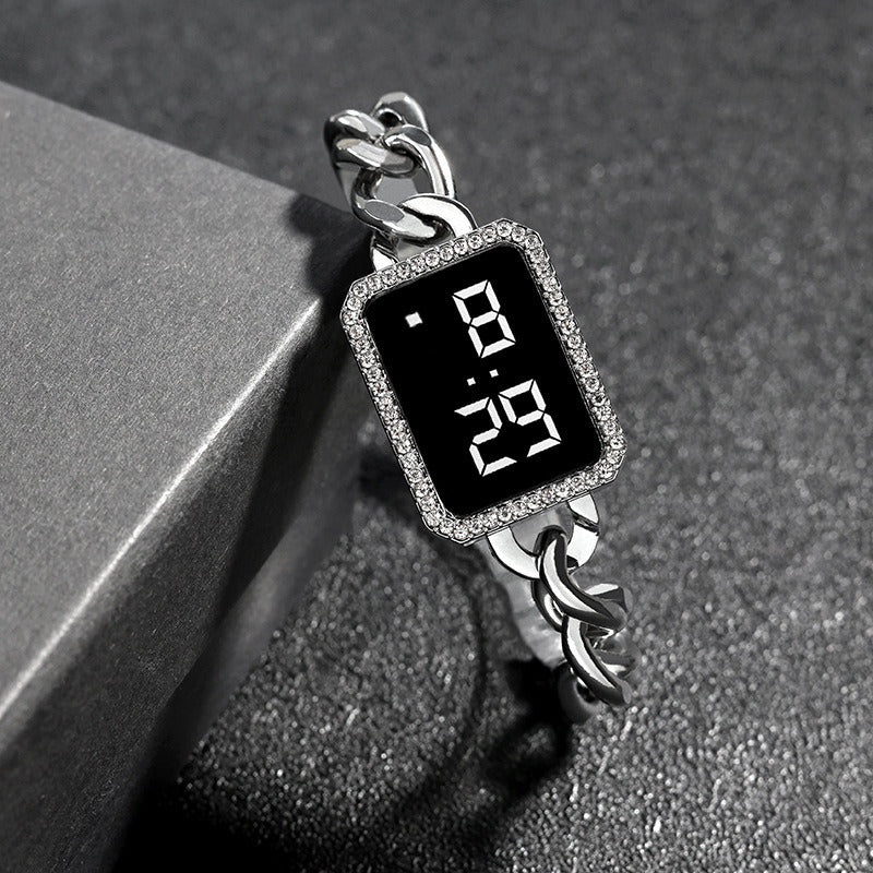 ladies watch bracelet diamond square touch women