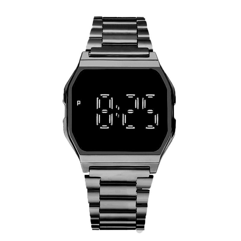 Metal Steel Band LED Square Electronic Watch Touch Watch
