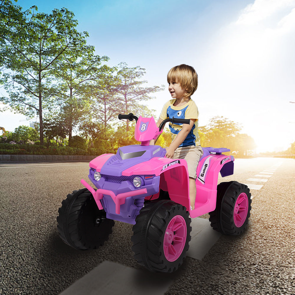 LEADZM LZ-9955 ALL Terrain Vehicle Dual Drive Battery 12V7AH*1 without Remote Control with Slow Start Pink & purple