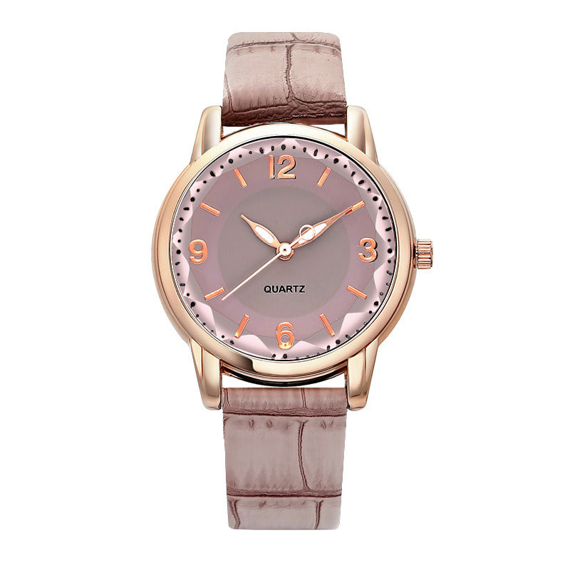 Quartz Ladies Watch Two Tone Dial Belt Ladies Watch