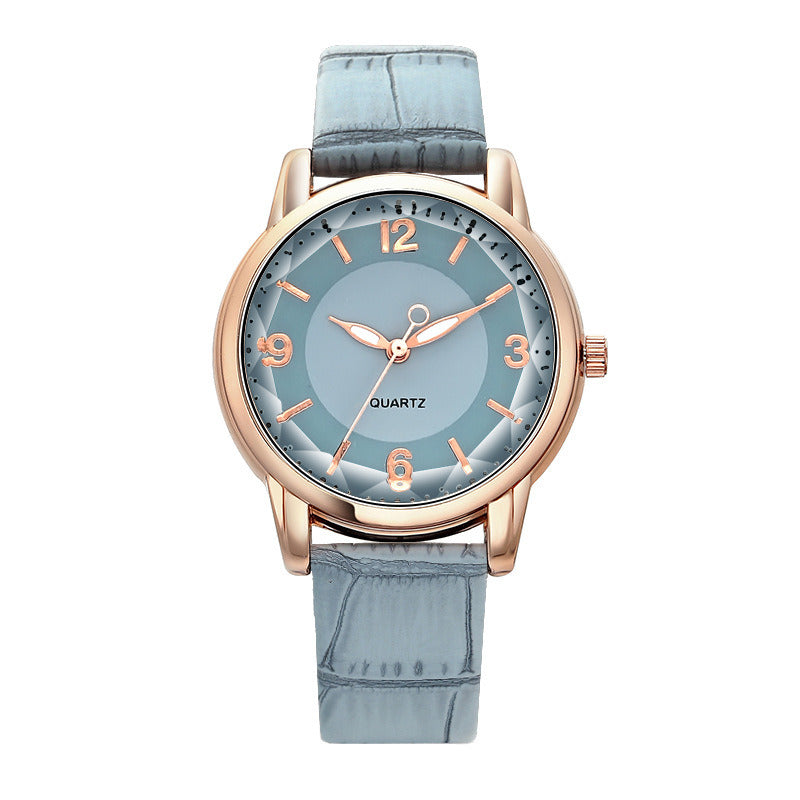 Quartz Ladies Watch Two Tone Dial Belt Ladies Watch