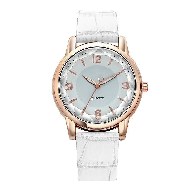 Quartz Ladies Watch Two Tone Dial Belt Ladies Watch