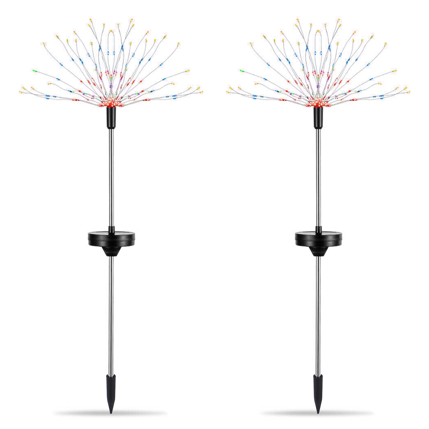 2Pcs Solar Powered Starburst Lights 240 LEDs Firework Lamp Garden Path Decor Lights