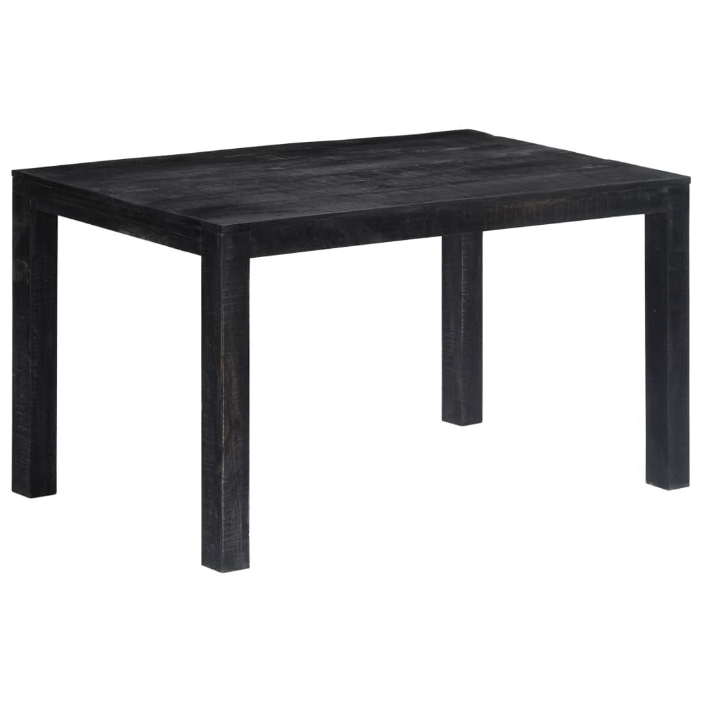 Dining Table Black 55.1"x31.5"x29.9" Solid Mango Wood
