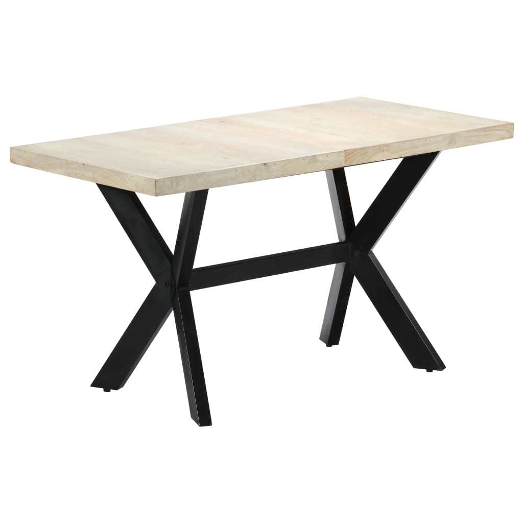 Dining Table 55.1"x27.6"x29.5" Solid Bleached Mango Wood