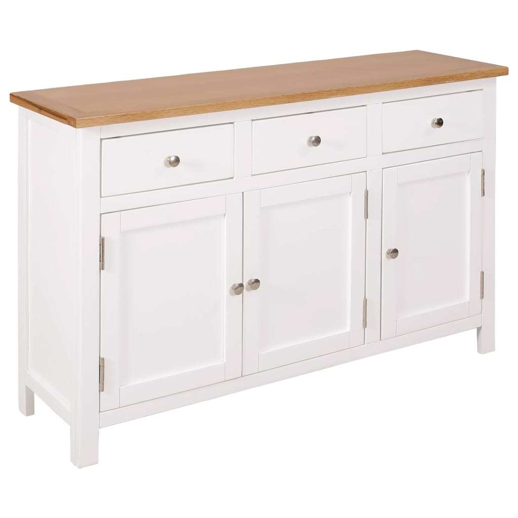 Sideboard 43.3"x13.2"x27.6" Solid Oak Wood