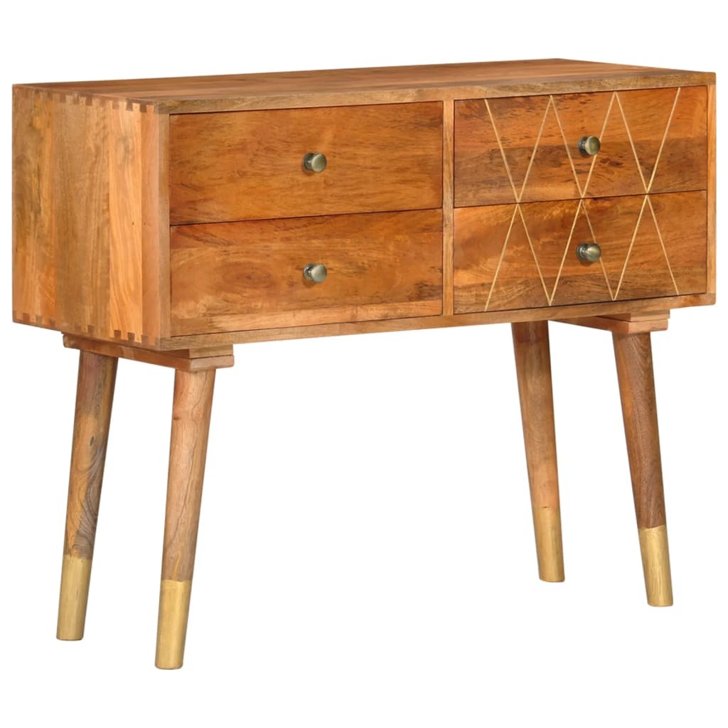 Sideboard 33.5"x15.7"x27.6" Solid Mango Wood