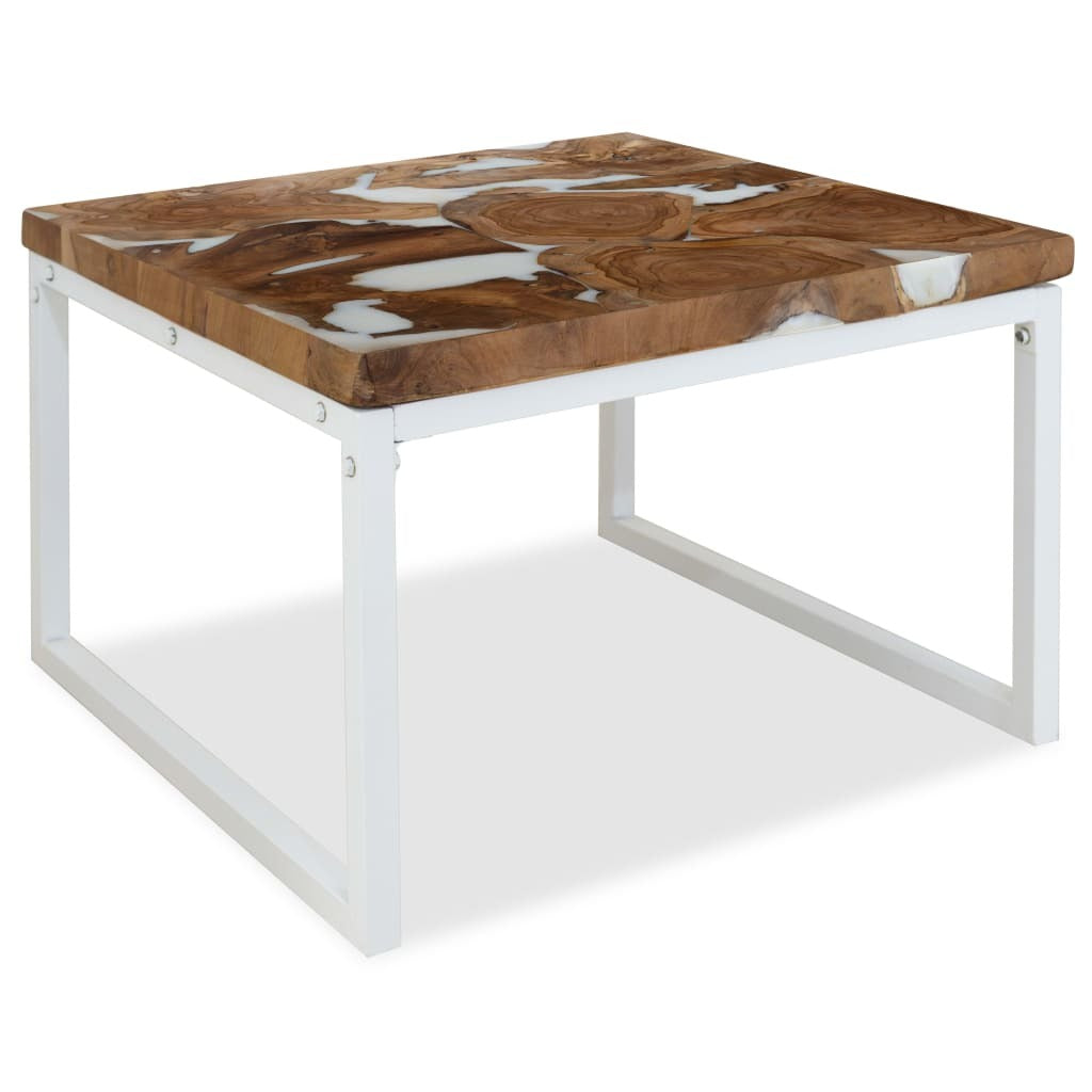 Coffee Table Teak Resin 23.6"x23.6"x15.7"