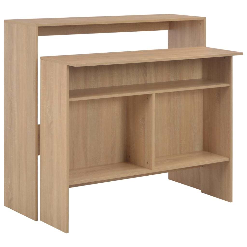 Bar Table with 2 Table Tops Oak 51.2"x15.7"x47.2"