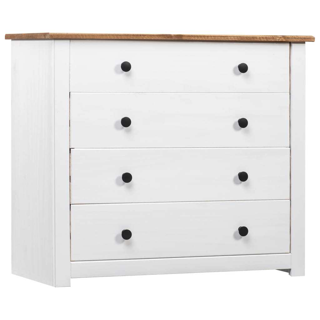 Side Cabinet White 31.5"x15.7"x28.7" Pine Panama Range