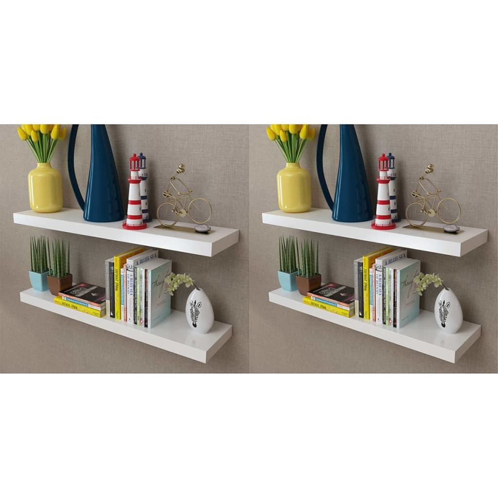 Wall Shelves 4 pcs White 31.5"