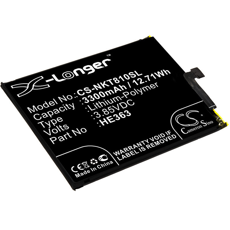 3300mAh Battery - CS-NKT810SL / Li-Polymer / Volts: 3.85