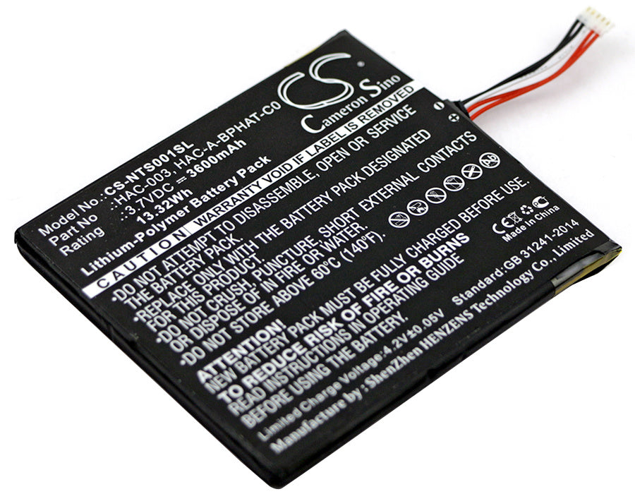 3600mAh Battery - CS-NTS001SL / Li-Polymer / Volts: 3.7