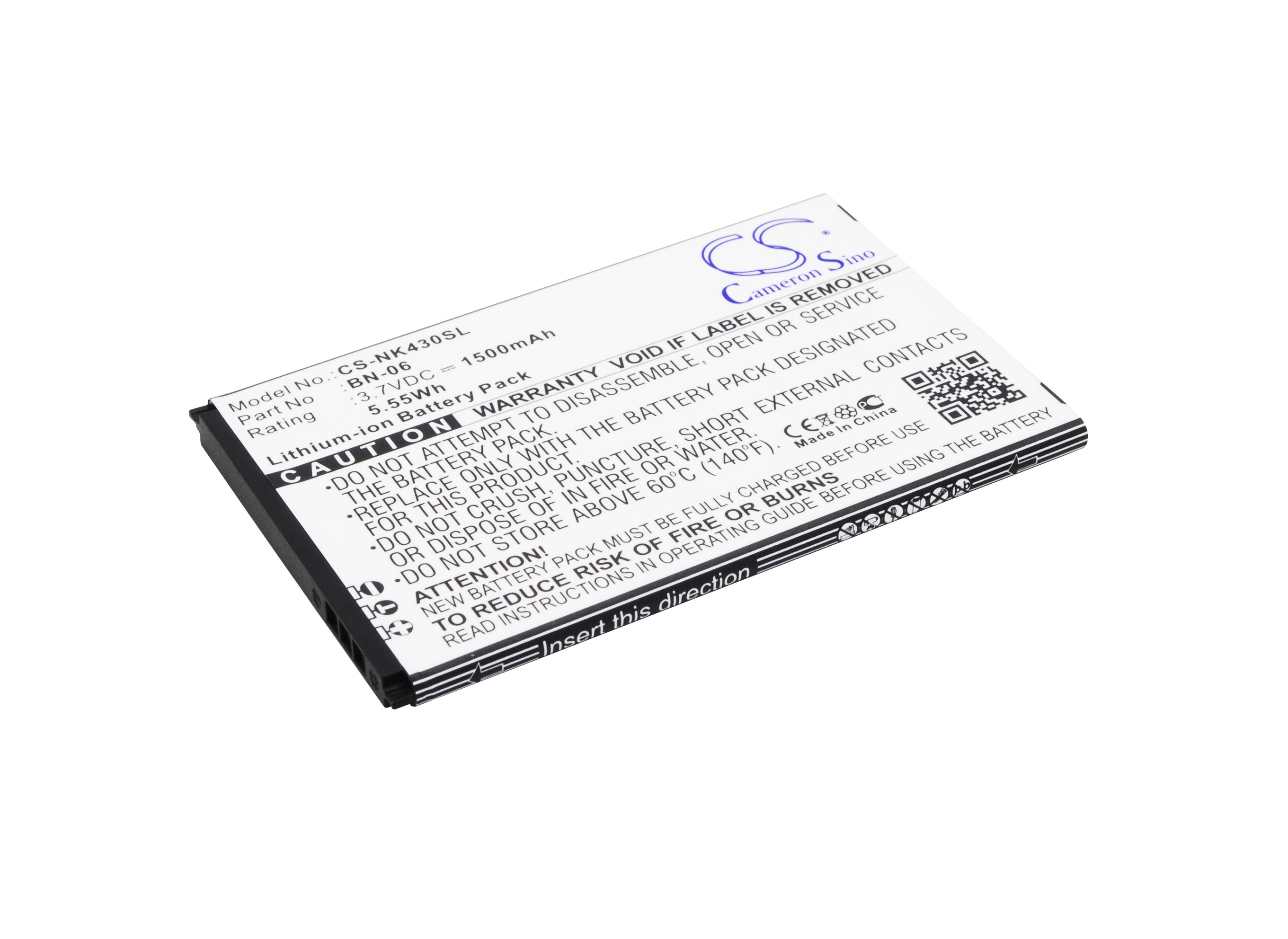 1500mAh Battery - CS-NK430SL / Li-ion / Volts: 3.7