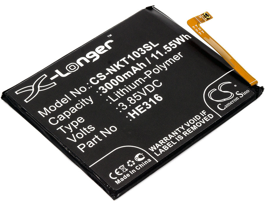3000mAh Battery - CS-NKT103SL / Li-Polymer / Volts: 3.85
