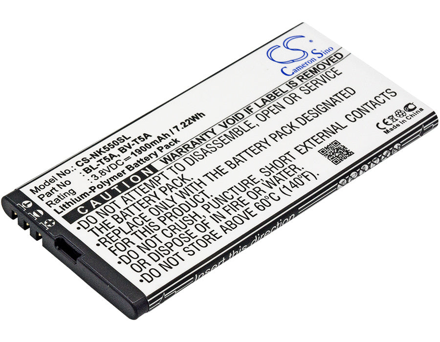 1900mAh Battery - CS-NK550SL / Li-Polymer / Volts: 3.8