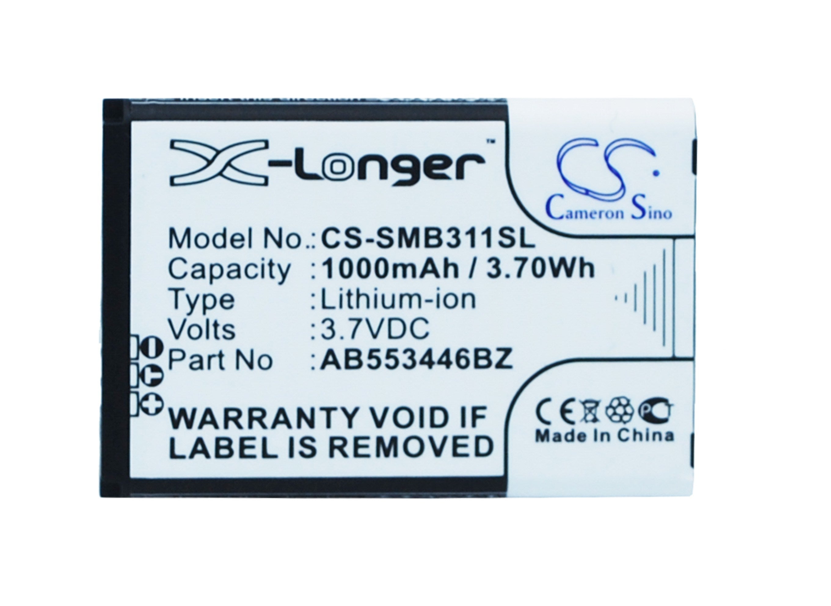 1000mAh Battery - CS-SMB311SL / Li-ion / Volts: 3.7