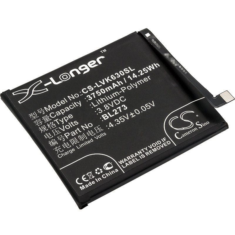3750mAh Battery - CS-LVK630SL / Li-Polymer / Volts: 3.8