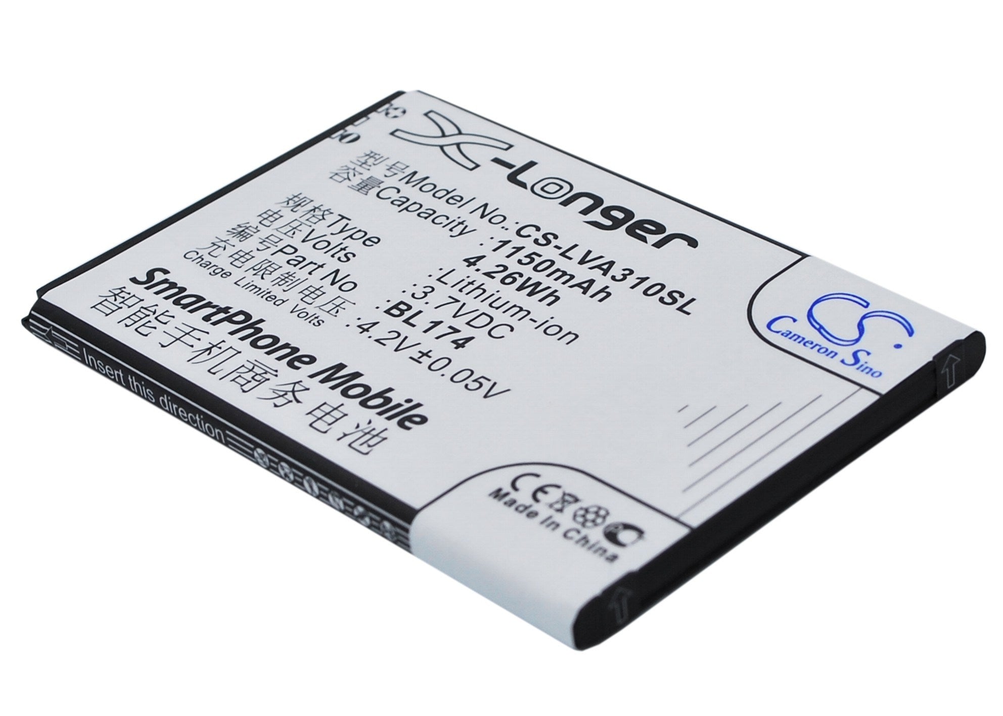 1150mAh Battery - CS-LVA310SL / Li-ion / Volts: 3.7