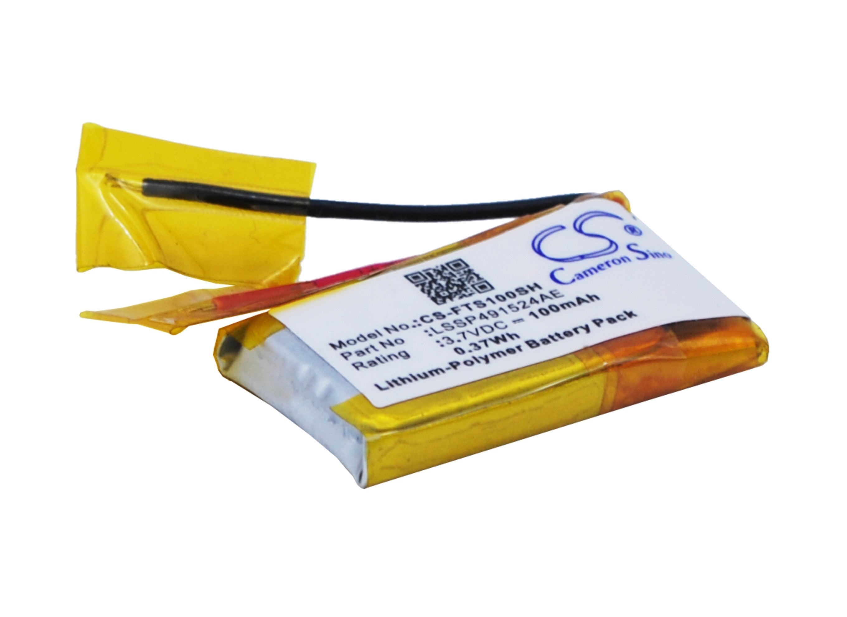 100mAh Battery - CS-FTS100SH / Li-Polymer / Volts: 3.7