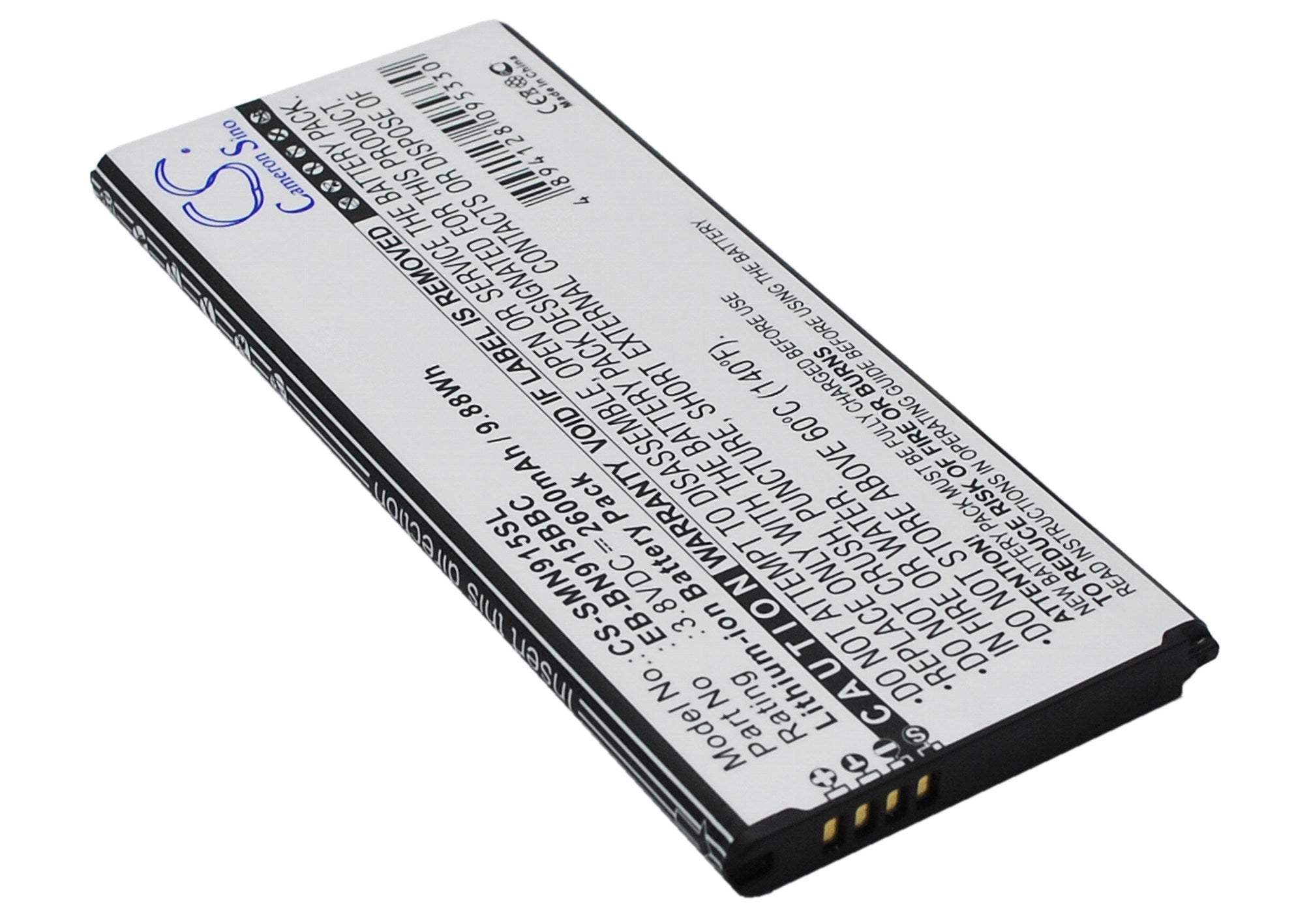 2600mAh Battery - CS-SMN915SL / Li-ion / Volts: 3.8