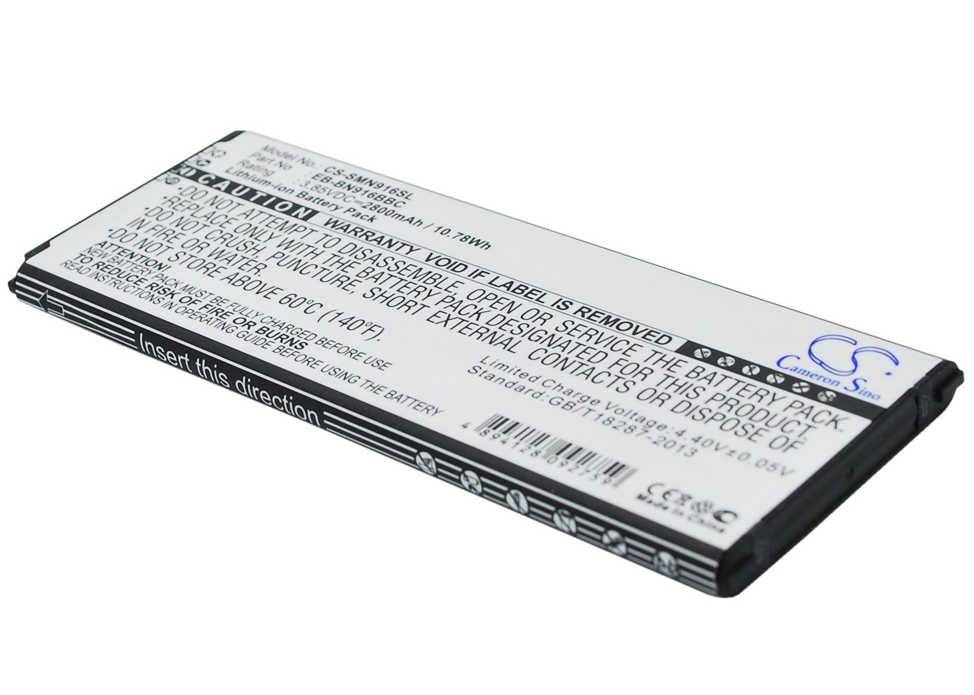 2800mAh Battery - CS-SMN916SL / Li-ion / Volts: 3.85