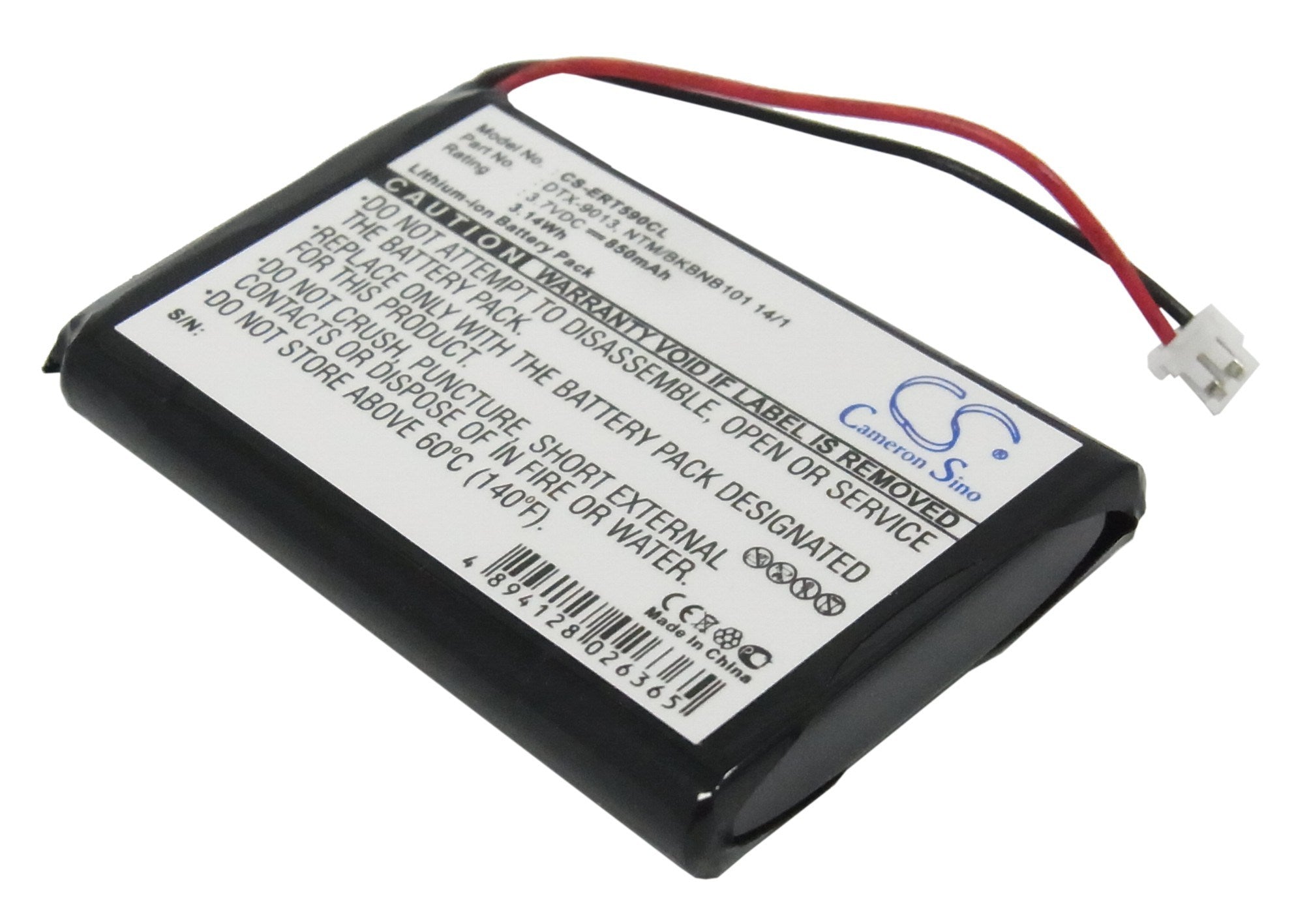 850mAh Battery - CS-ERT590CL / Li-ion / Volts: 3.7
