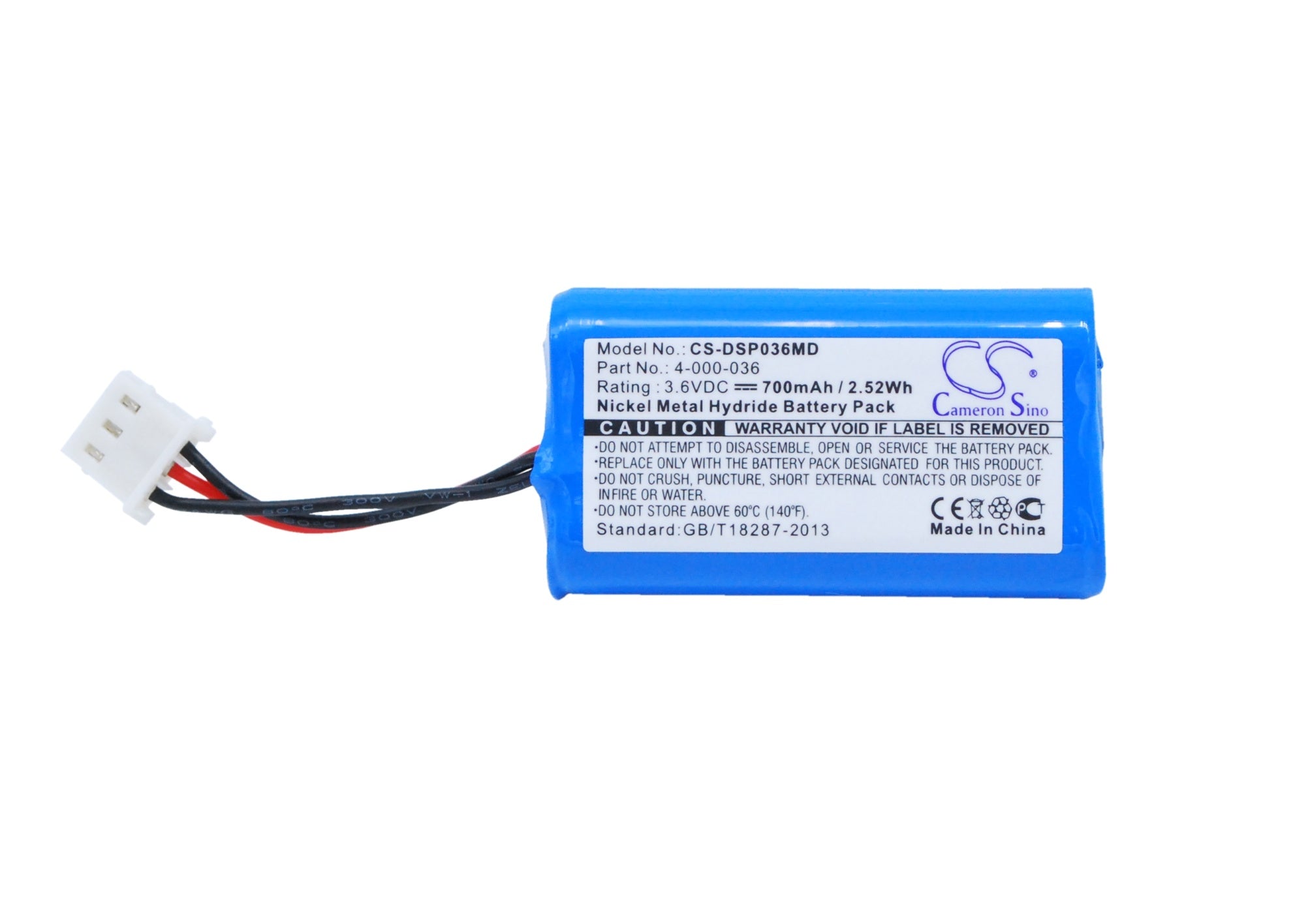 700mAh Battery - CS-DSP036MD / Ni-MH / Volts: 3.6