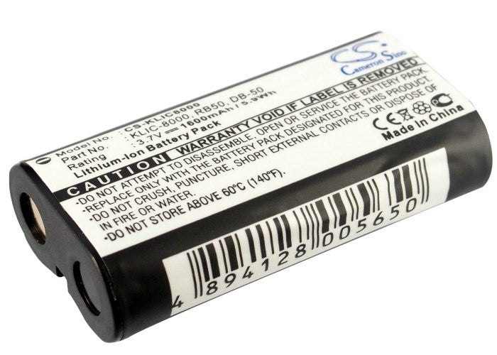 1600mAh Battery - CS-KLIC8000 / Li-ion / Volts: 3.7