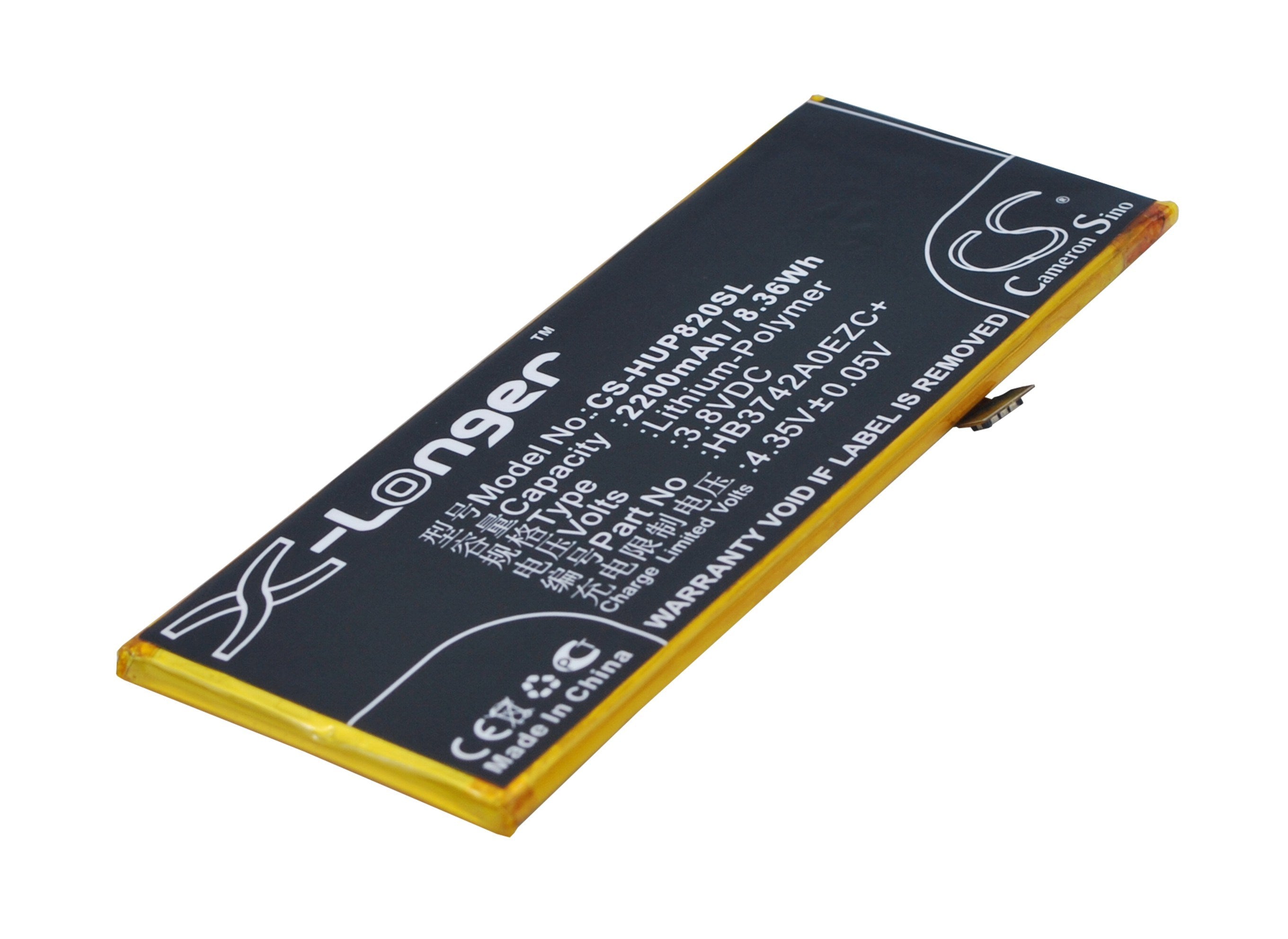 2200mAh Battery - CS-HUP820SL / Li-Polymer / Volts: 3.8