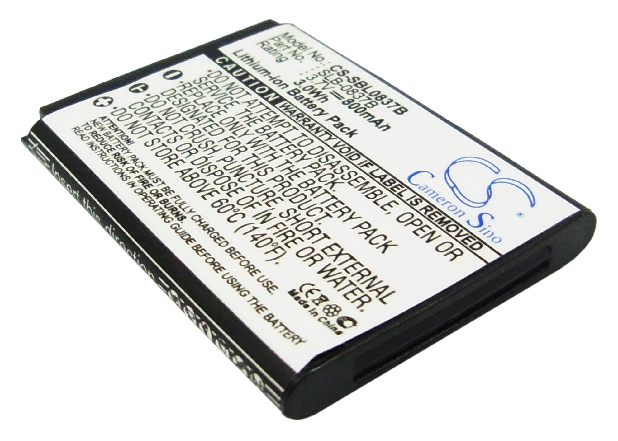 800mAh Battery - CS-SBL0837B / Li-ion / Volts: 3.7