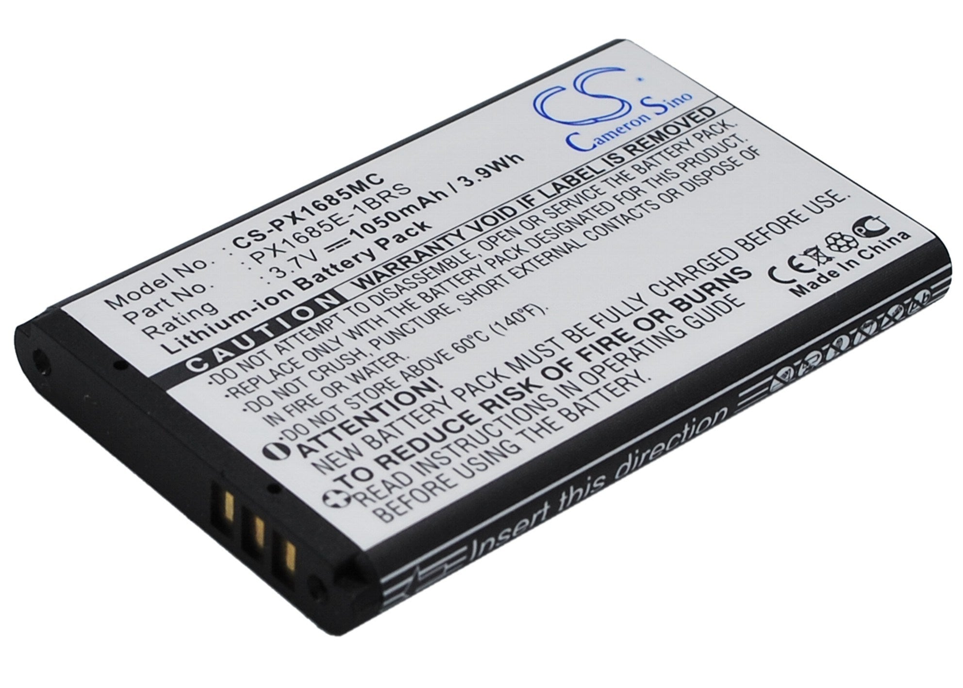 1050mAh Battery - CS-PX1685MC / Li-ion / Volts: 3.7