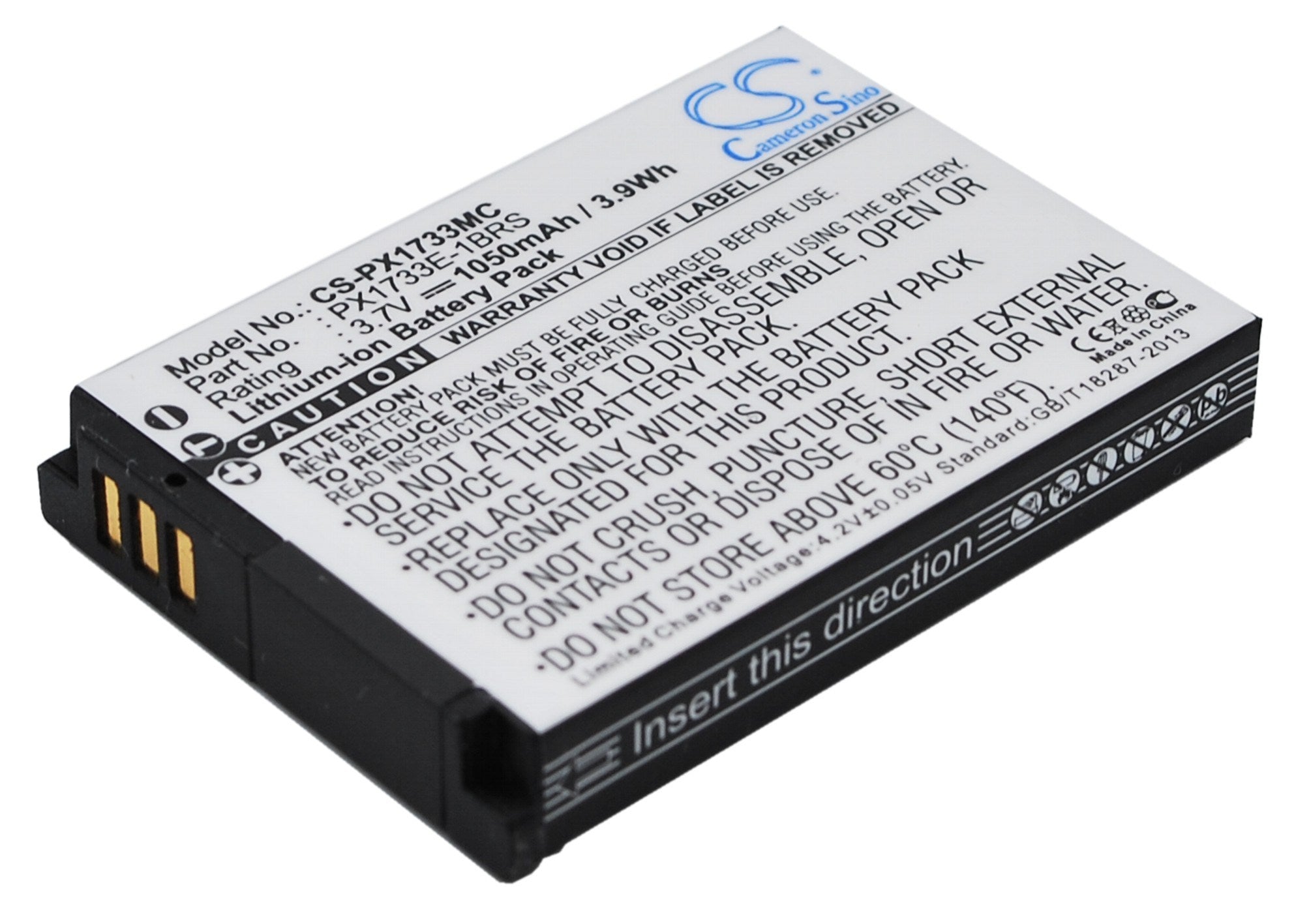 1050mAhx3.9Wh Battery - CS-PX1733MC / Li-ion / Volts: 3.7