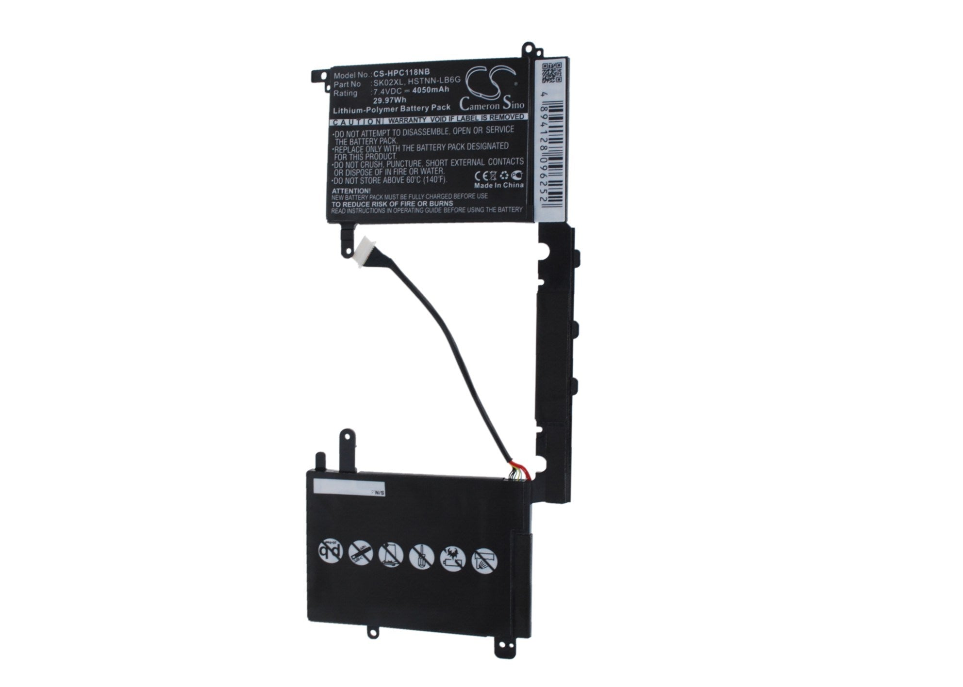 4050mAh Battery - CS-HPC118NB / Li-Polymer / Volts: 7.4