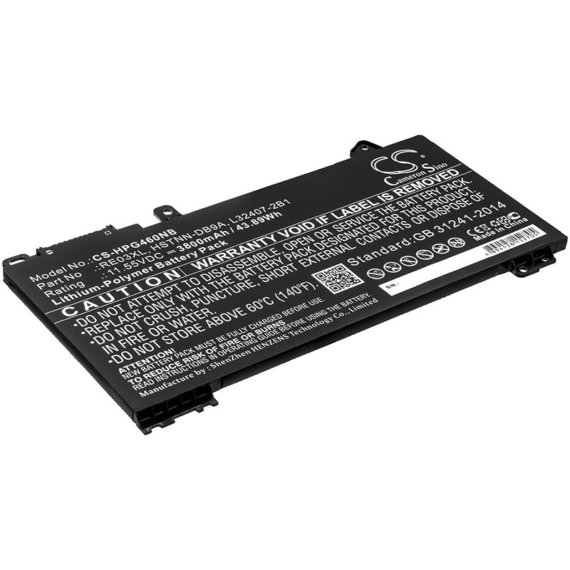 3800mAh Battery - CS-HPG460NB / Li-Polymer / Volts: 11.55