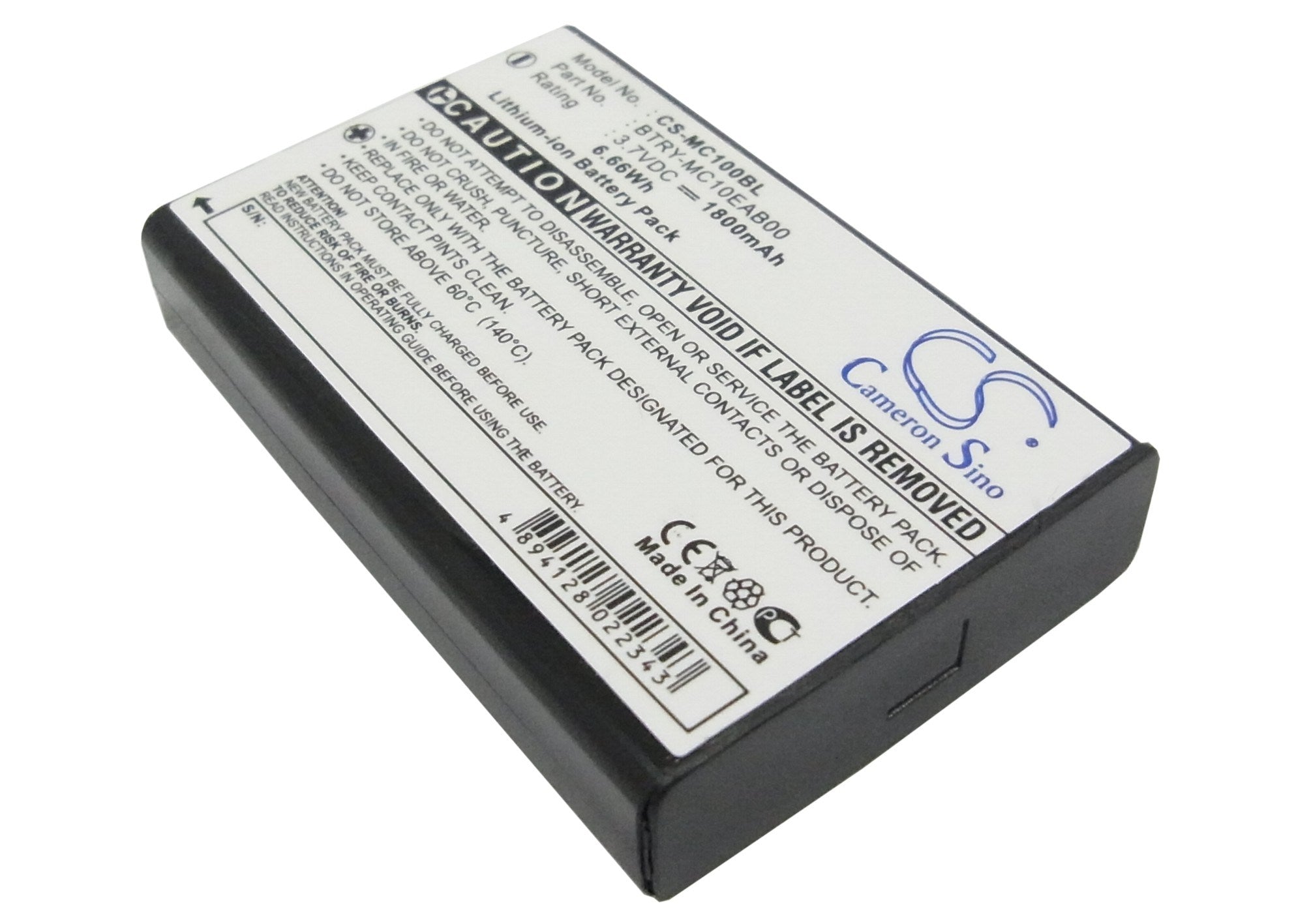 1800mAh Battery - CS-MC100BL / Li-ion / Volts: 3.7