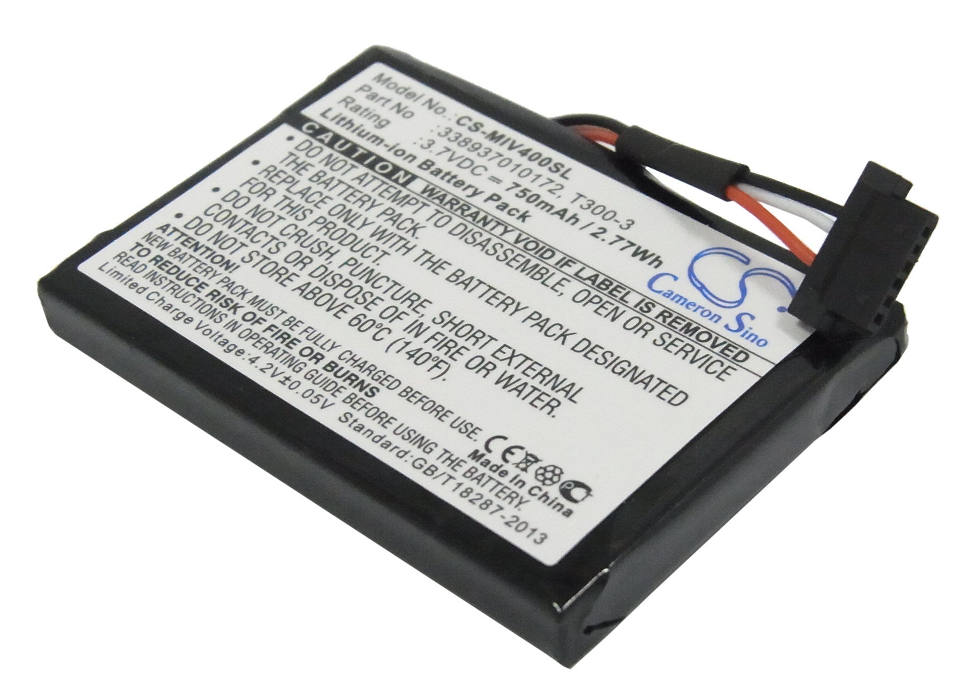 750mAh Battery - CS-MIV400SL / Li-ion / Volts: 3.7