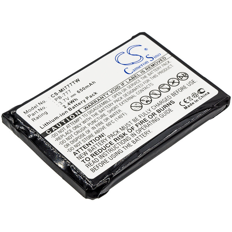 650mAh Battery - CS-MI777TW / Li-ion / Volts: 3.7