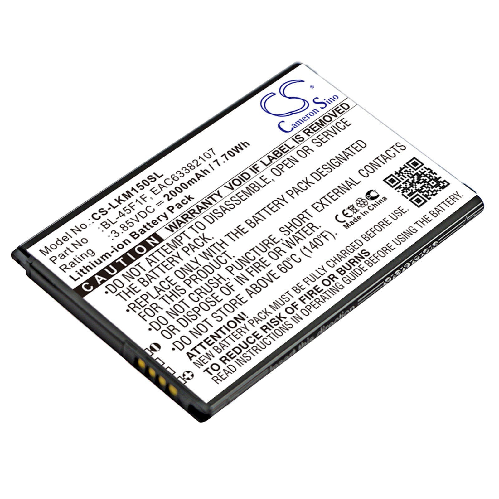 2000mAh Battery - CS-LKM150SL / Li-ion / Volts: 3.85