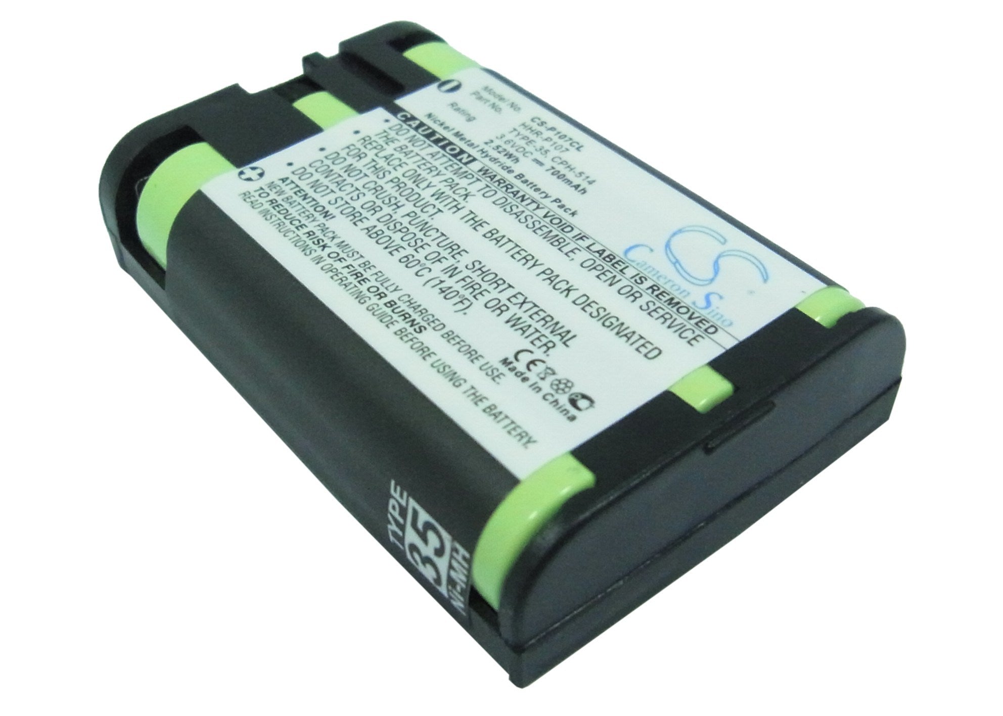 700mAh Battery - CS-P107CL / Ni-MH / Volts: 3.6