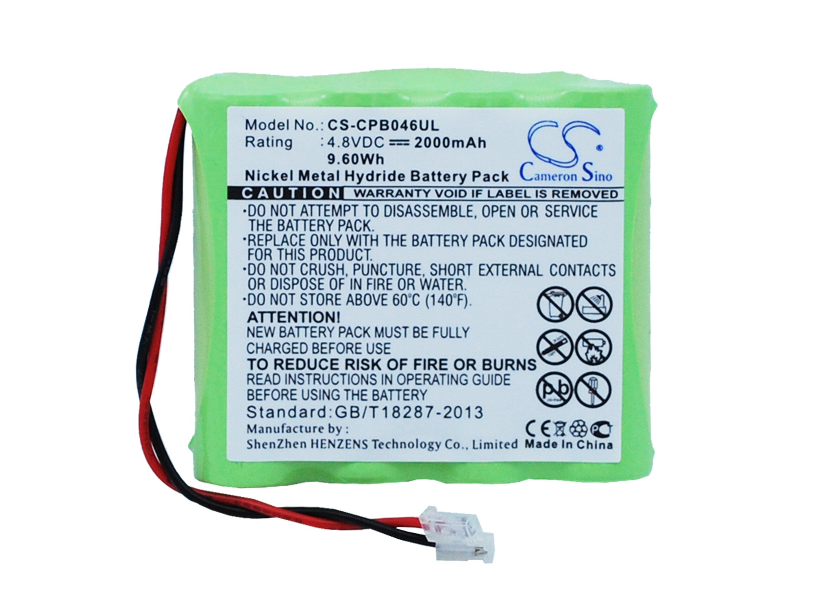 2000mAh Battery - CS-CPB046UL / Ni-MH / Volts: 4.8