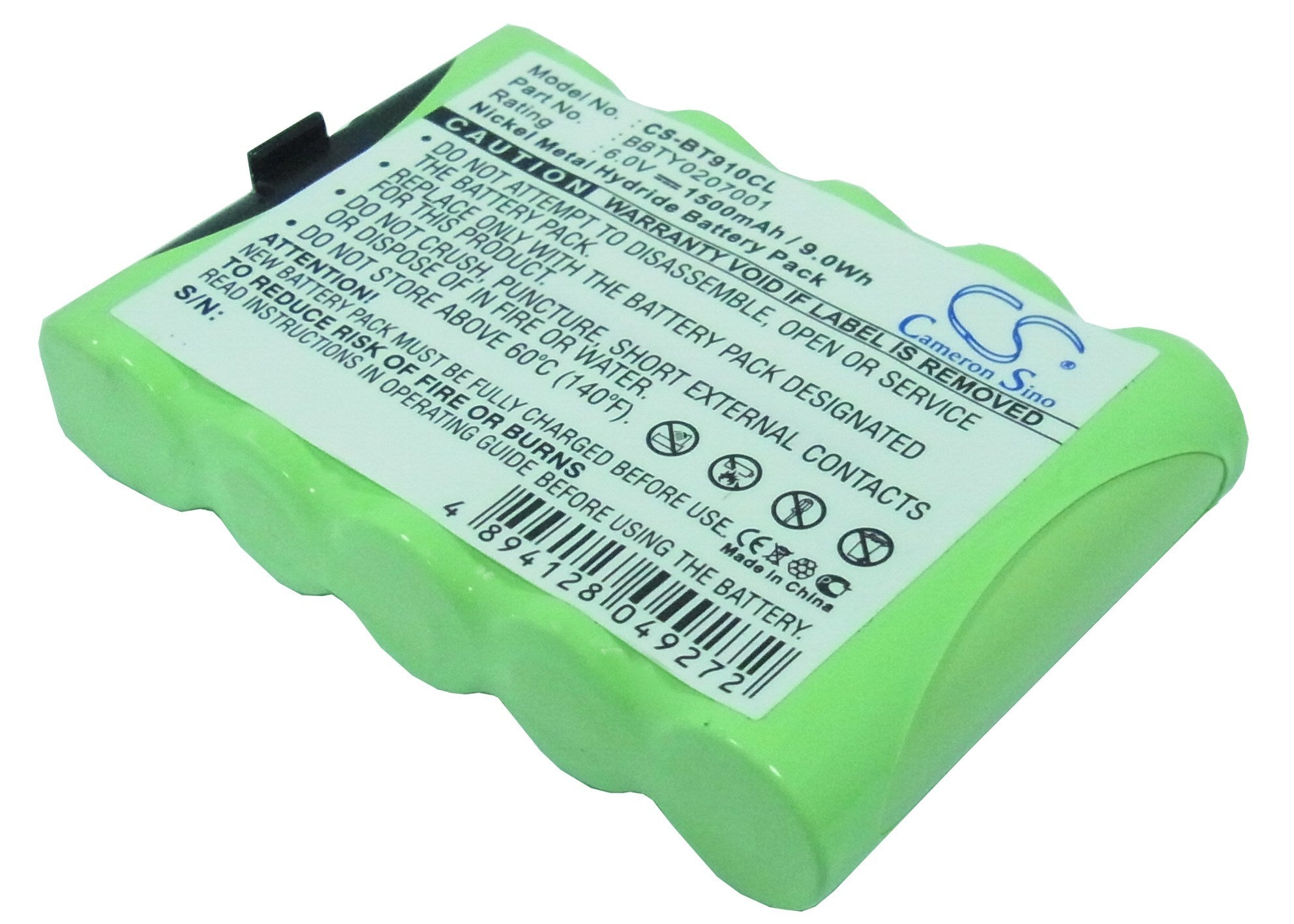 1500mAh Battery - CS-BT910CL / Ni-MH / Volts: 6