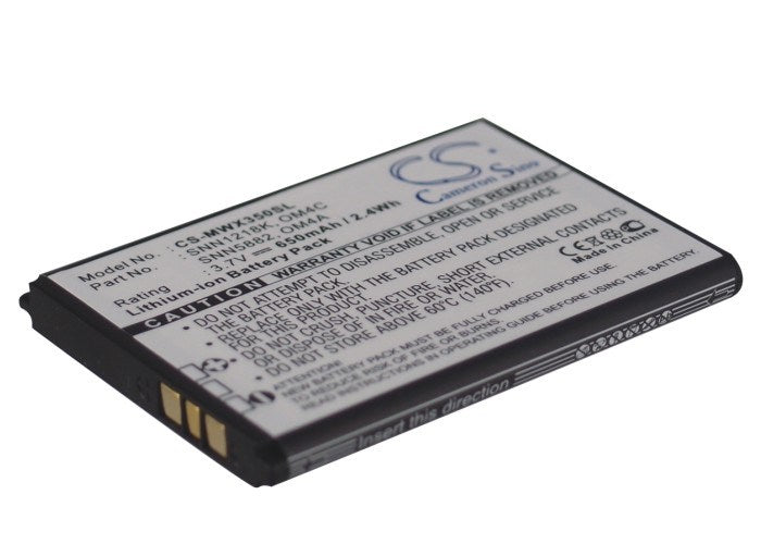 650mAh Battery - CS-MWX350SL / Li-ion / Volts: 3.7