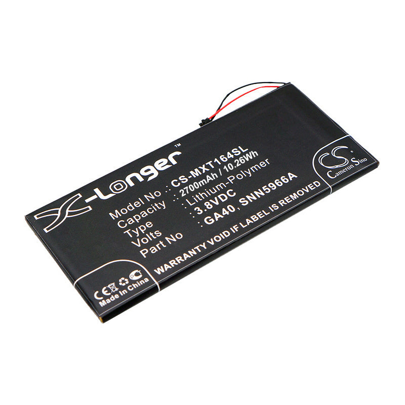 2700mAh Battery - CS-MXT164SL / Li-Polymer / Volts: 3.8