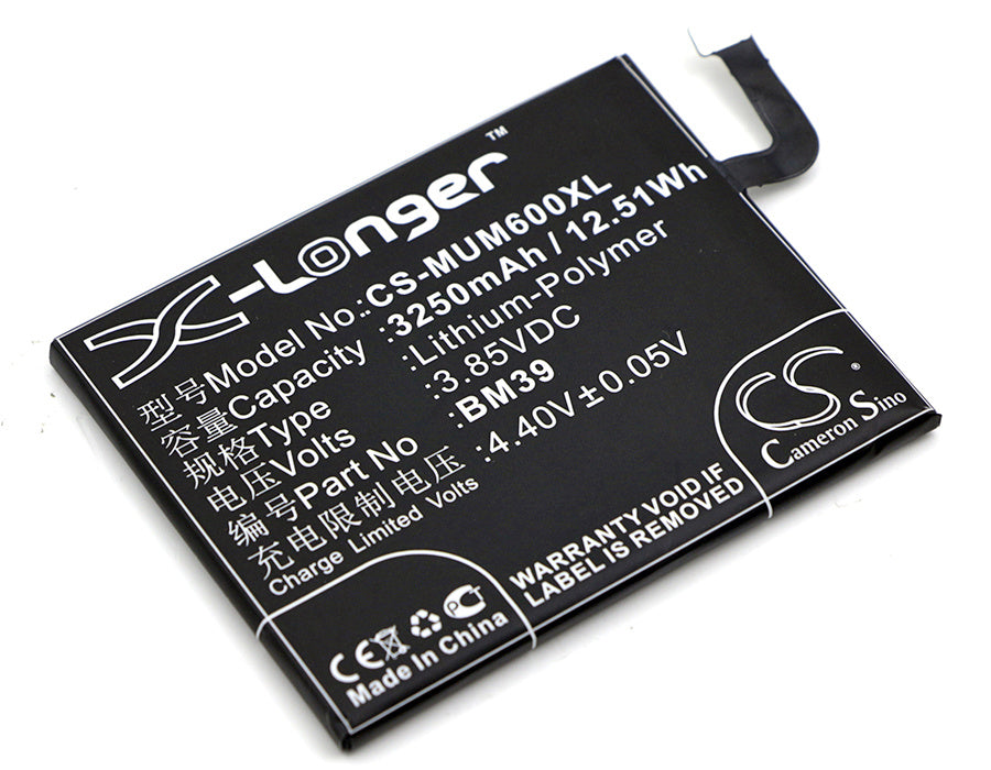 3250mAh Battery - CS-MUM600XL / Li-Polymer / Volts: 3.85