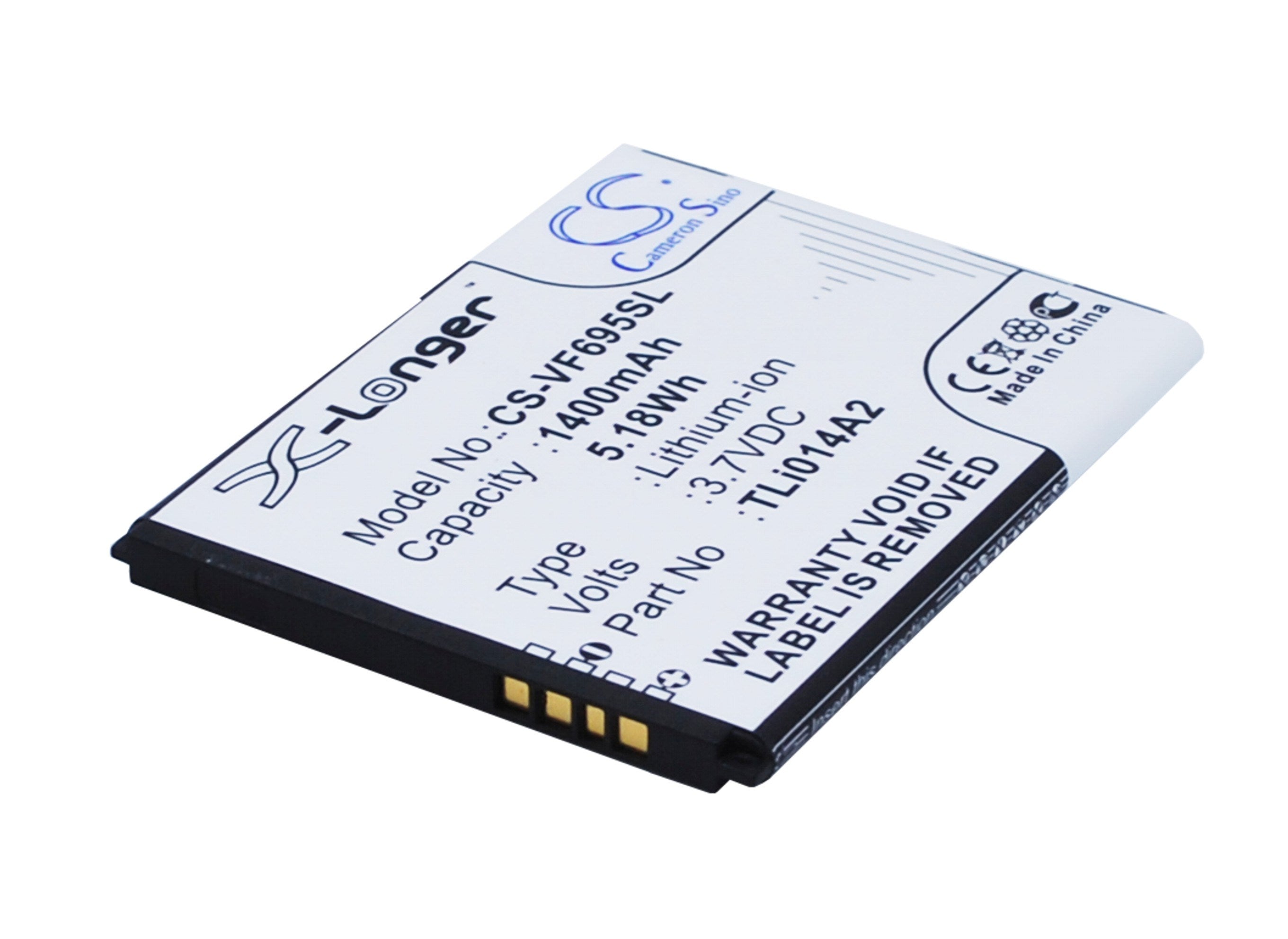 1400mAh Battery - CS-VF695SL / Li-ion / Volts: 3.7